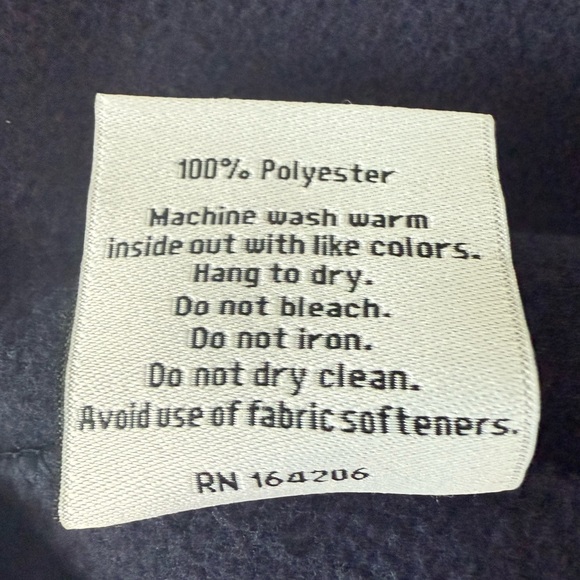 Dudley Stephens Marielle Mock Neck Tunic Navy Blue Vello Fleece Small NWT - Picture 5 of 7